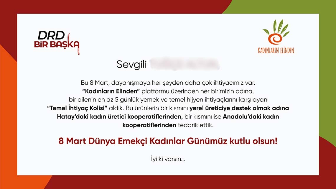 Supporting Earthquake Victims on International Women’s Day